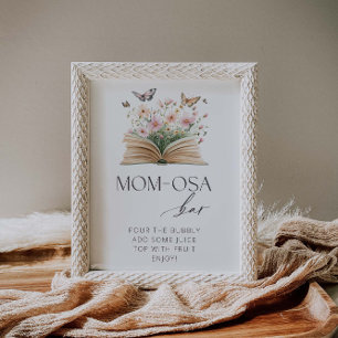 A New Chapter Baby Shower Mom-osa Bar Poster