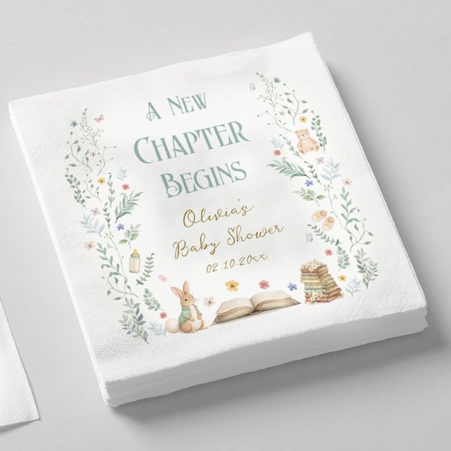A New Chapter Baby Shower Napkins (Creator Uploaded)