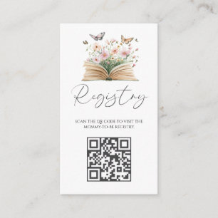 A New Chapter Baby Shower Registry Enclosure Card