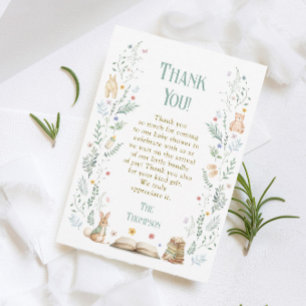 A New Chapter Baby Shower  Thank You Card