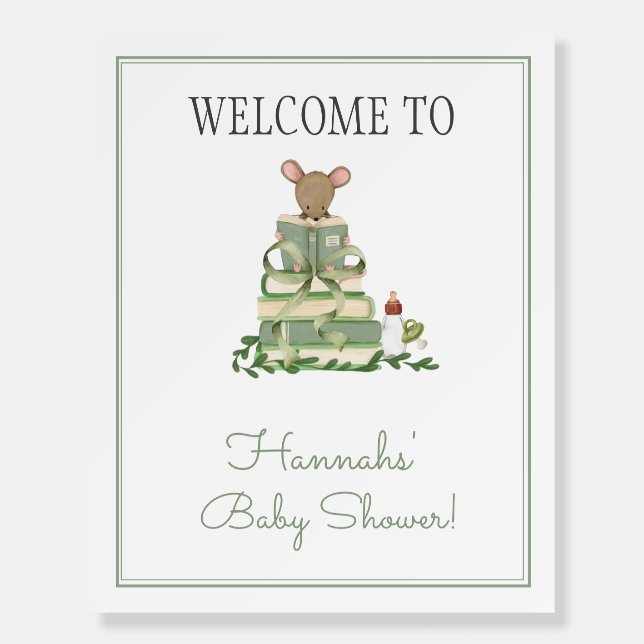 A New Chapter Baby Shower Welcome Foam Board (Front)
