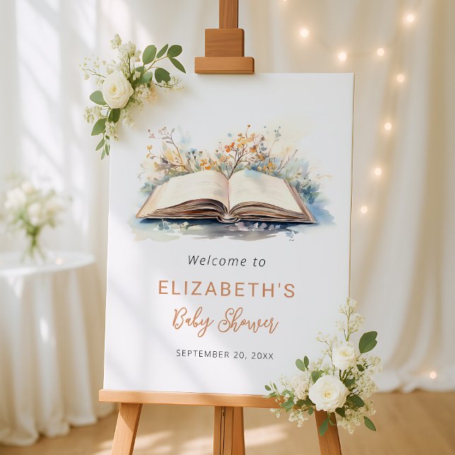 A New Chapter Baby Shower Welcome Sign (Creator Uploaded)