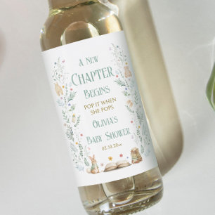A New Chapter Baby Shower Welcome  Wine Label