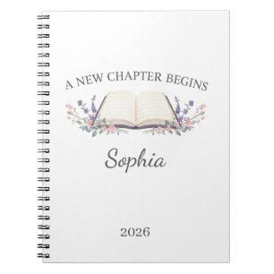 A New Chapter Begins 2026 Personalized Notebook