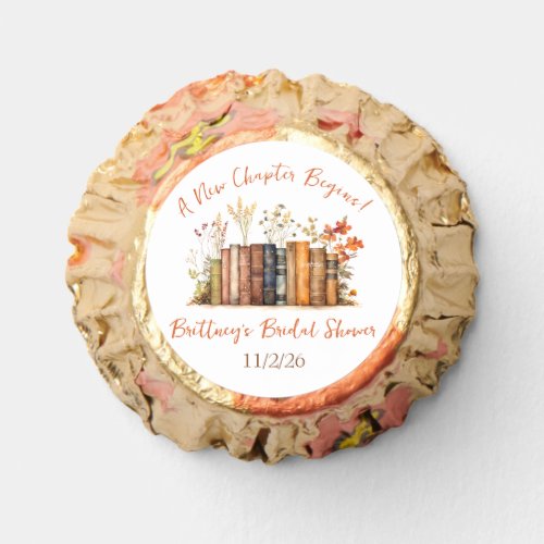 A New Chapter Begins Autumn Floral Bridal Shower Reeses Peanut Butter Cups