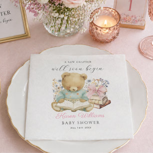 A New Chapter Begins Baby Girl Napkins