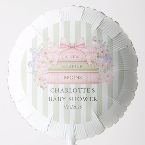 A New Chapter Begins Baby Shower Balloon