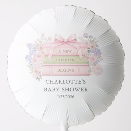 A New Chapter Begins Baby Shower Balloon