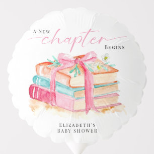 A New Chapter Begins Baby Shower Book Theme Decor Balloon