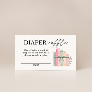 A New Chapter Begins Baby Shower Diaper Raffle Enclosure Card