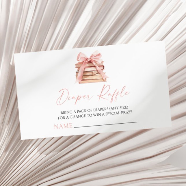 A New Chapter Begins Baby Shower Diaper Raffle Enclosure Card (Creator Uploaded)