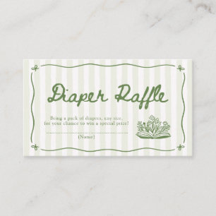 A New Chapter Begins Baby Shower Diaper Raffle Enclosure Card