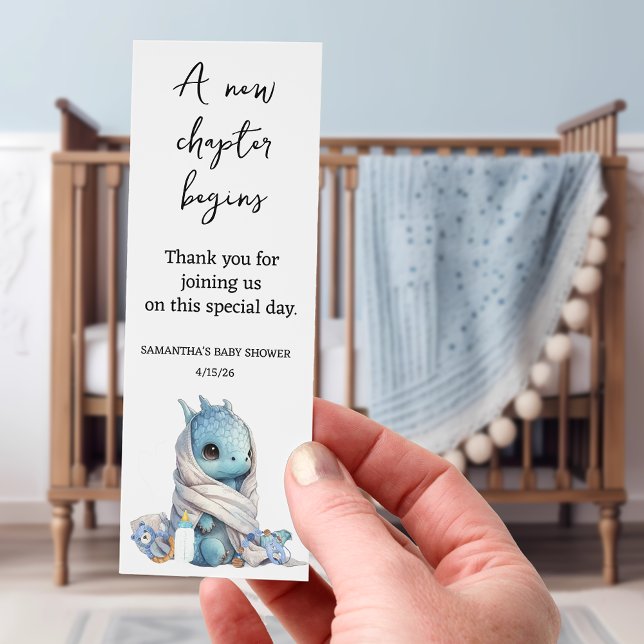 A New Chapter Begins Baby Shower Dragon Bookmarks (Creator Uploaded)