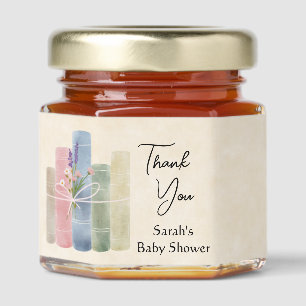 A New Chapter Begins Baby Shower Honey Jar Favors