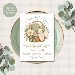 A New Chapter Begins Baby Shower Invitation