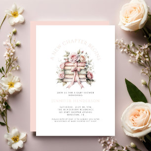 A New Chapter Begins Baby Shower Invitation