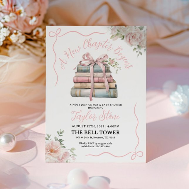 A New Chapter Begins Baby Shower Invitation (Creator Uploaded)