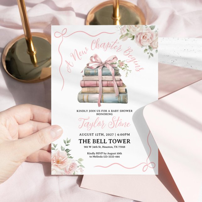 A New Chapter Begins Baby Shower Invitation (Creator Uploaded)