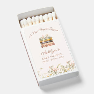  A New Chapter Begins Baby Shower Matchbox Favor Matchboxes