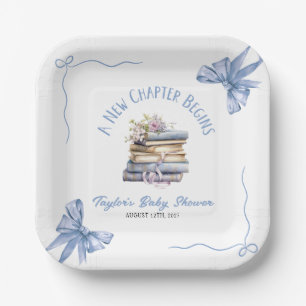 A New Chapter Begins Baby Shower Paper Plates