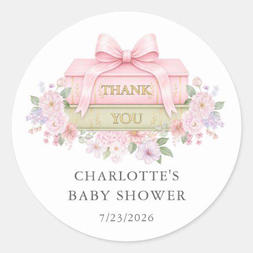 A New Chapter Begins Baby Shower Sticker