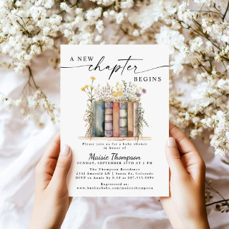 A New Chapter Begins Baby Shower, Storybook Theme Invitation