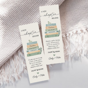A New Chapter Begins Baby Shower Thank You Bookmarks