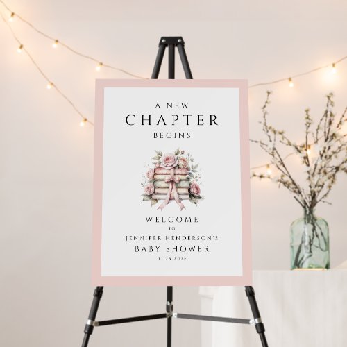 A New Chapter Begins Baby Shower Welcome Foam Board
