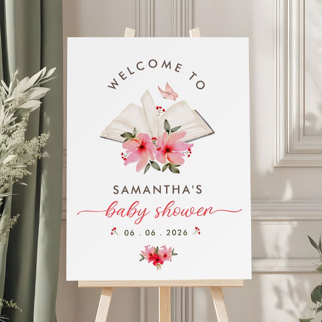 A new chapter begins  baby shower welcome sign (Creator Uploaded)