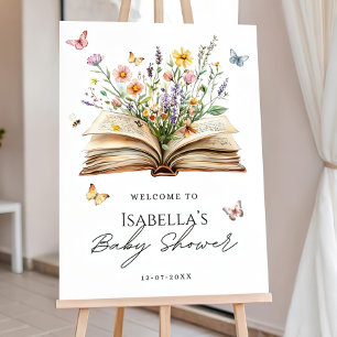 A New Chapter Begins Baby Shower Welcome Sign, Sto Foam Board