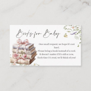 A New Chapter Begins Book Baby Shower Enclosure Card