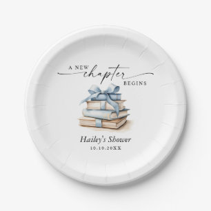 A New Chapter Begins, Book Theme Baby Shower Paper Plates