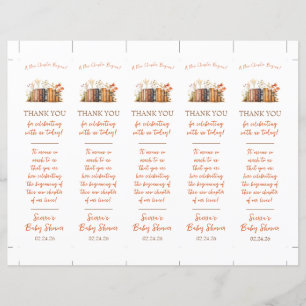 A New Chapter Begins! Bookmark Shower Favor