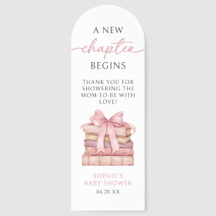 A New Chapter Begins Books Baby Shower Bookmarks