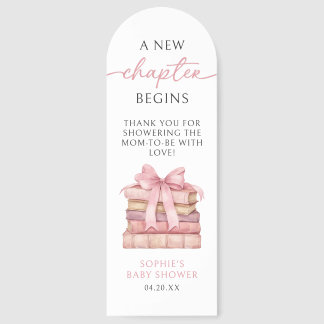 A New Chapter Begins Books Baby Shower Bookmarks