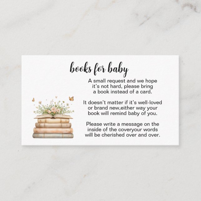 A New Chapter Begins Books for Baby Insert (Front)