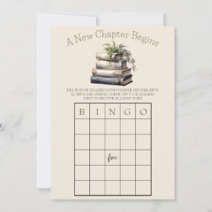 A New Chapter Begins! Bridal Shower BINGO game  Invitation