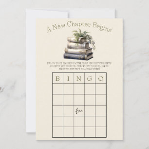 A New Chapter Begins! Bridal Shower BINGO game  Invitation