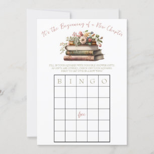 A New Chapter Begins! Bridal Shower BINGO game  Invitation