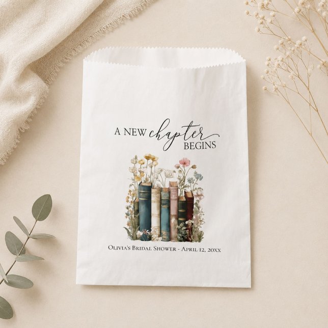 A New Chapter Begins Bridal Shower Favor Bag (A New Chapter Begins Favor Bag )