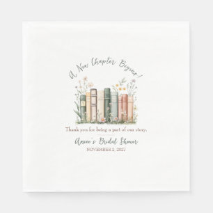 A New Chapter Begins! Bridal Shower Favor Napkins