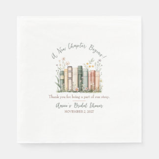 A New Chapter Begins! Bridal Shower Favor Napkins
