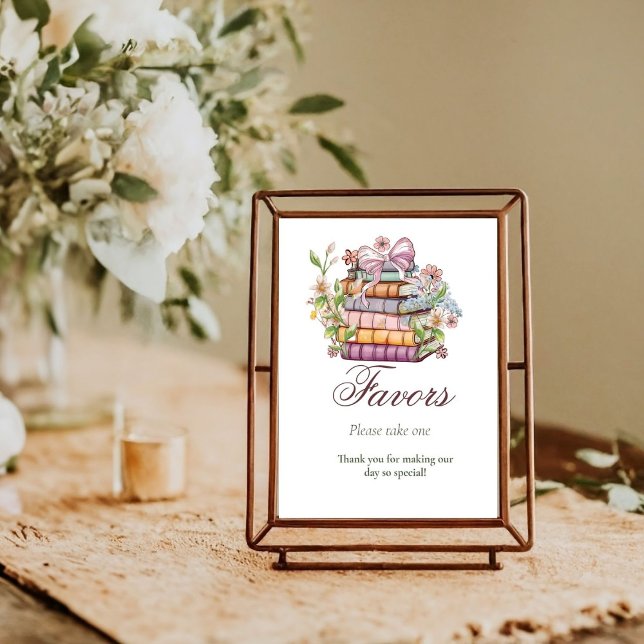 A New Chapter begins bridal shower Favors Sign (Creator Uploaded)