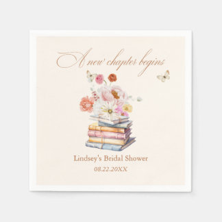 A New Chapter Begins Bridal Shower Floral  Napkins