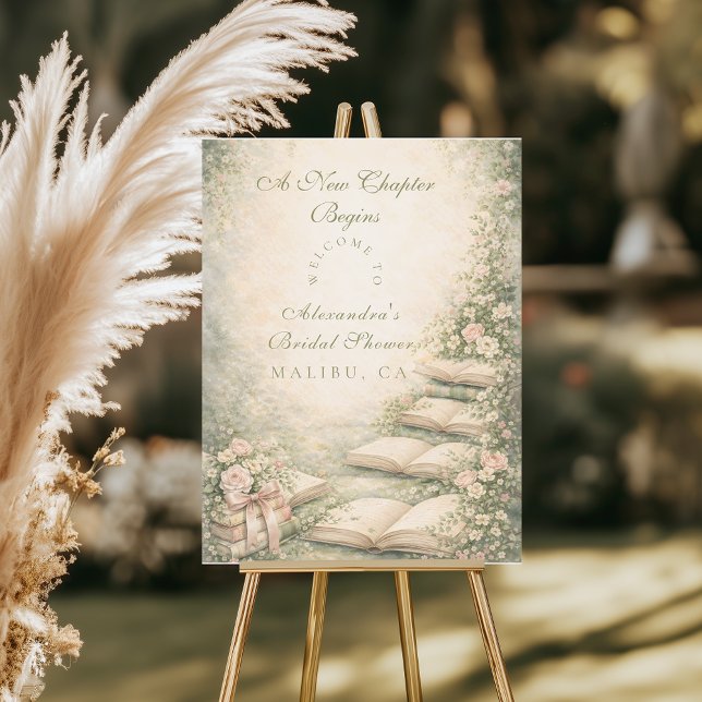 A New Chapter Begins Bridal Shower Foam Board (Creator Uploaded)