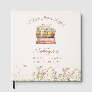 A New Chapter Begins Bridal Shower Guest Book