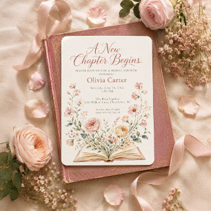 A New Chapter Begins Bridal Shower Invitation