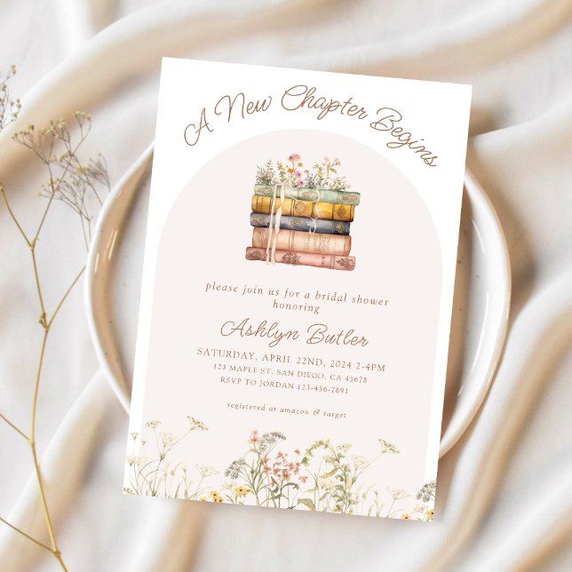  A New Chapter Begins Bridal Shower Invitation (Creator Uploaded)