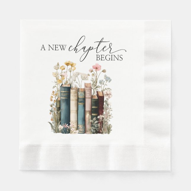 A New Chapter Begins Bridal Shower Napkins (Front)