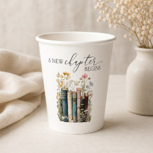 A New Chapter Begins Bridal Shower Paper Cups